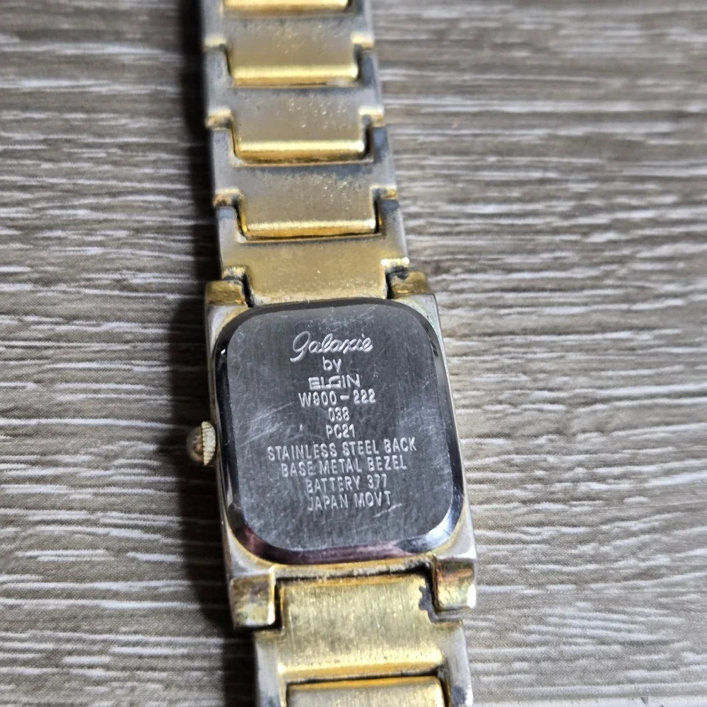 Vintage Galaxie by Elgin Women's Quartz Watch W900-222 Two Tone X Link Bracelet